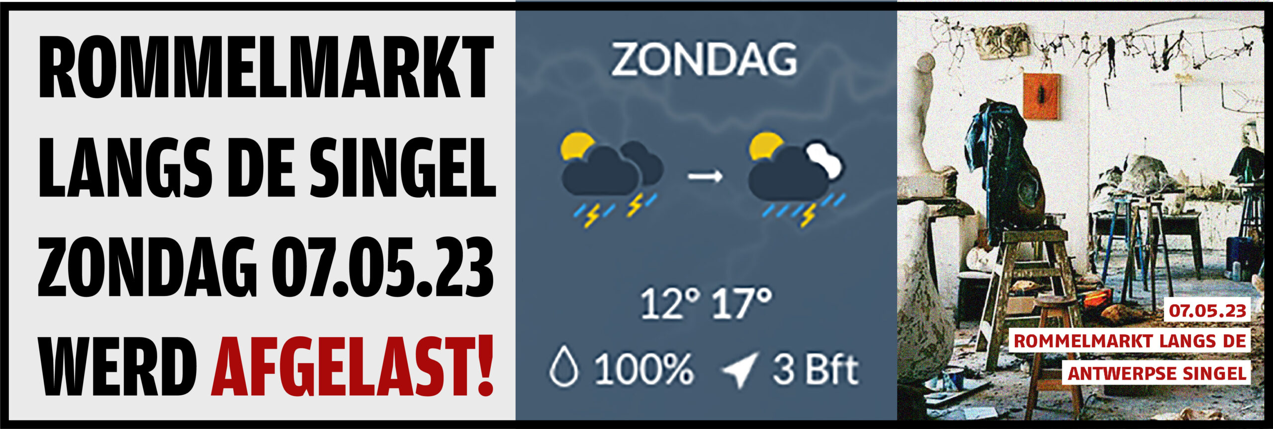 07.05 Rommelmarkt langs de singel AFGELAST