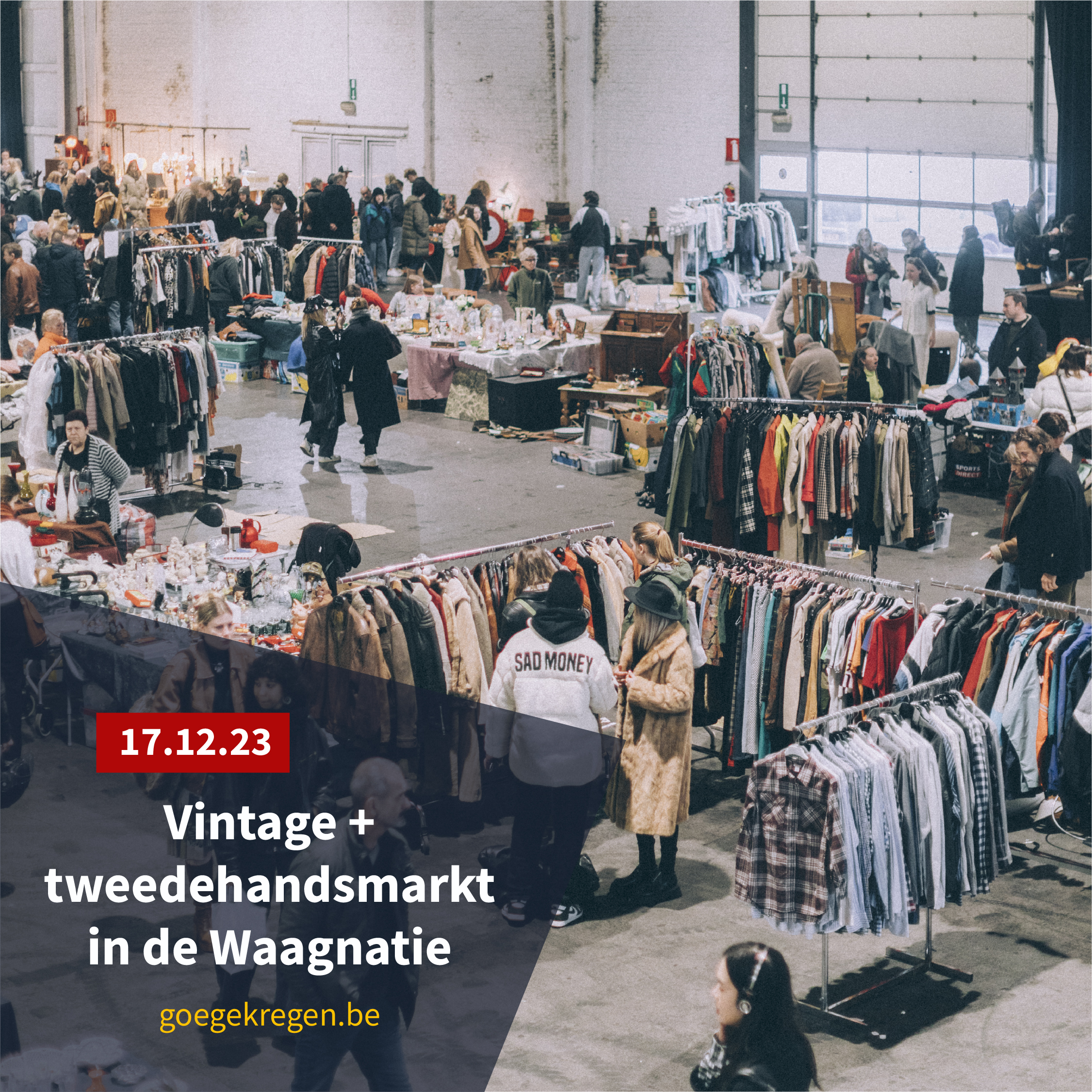 17.12 Vintage + tweedehandsmarkt in de Waagnatie