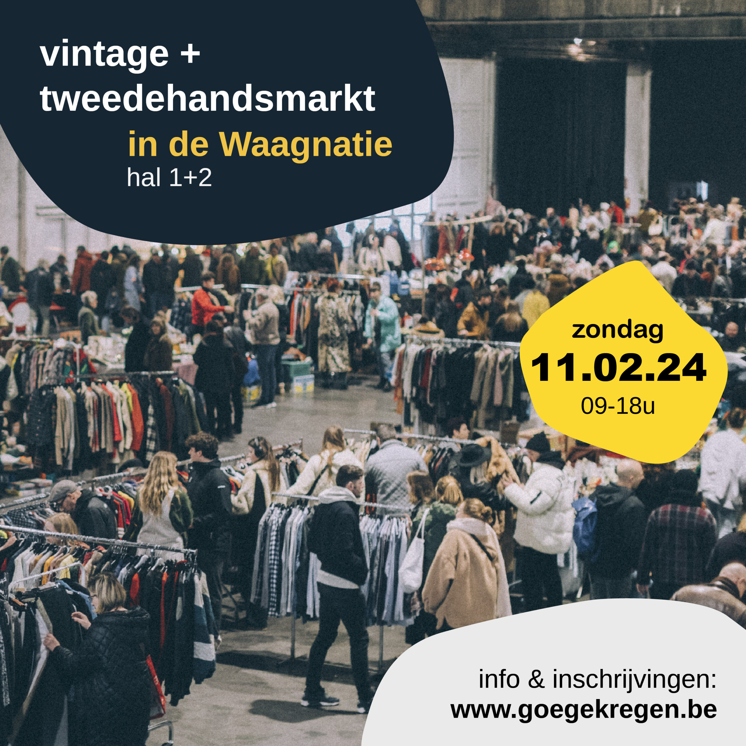 11.02 Vintage + tweedehandsmarkt in de Waagnatie